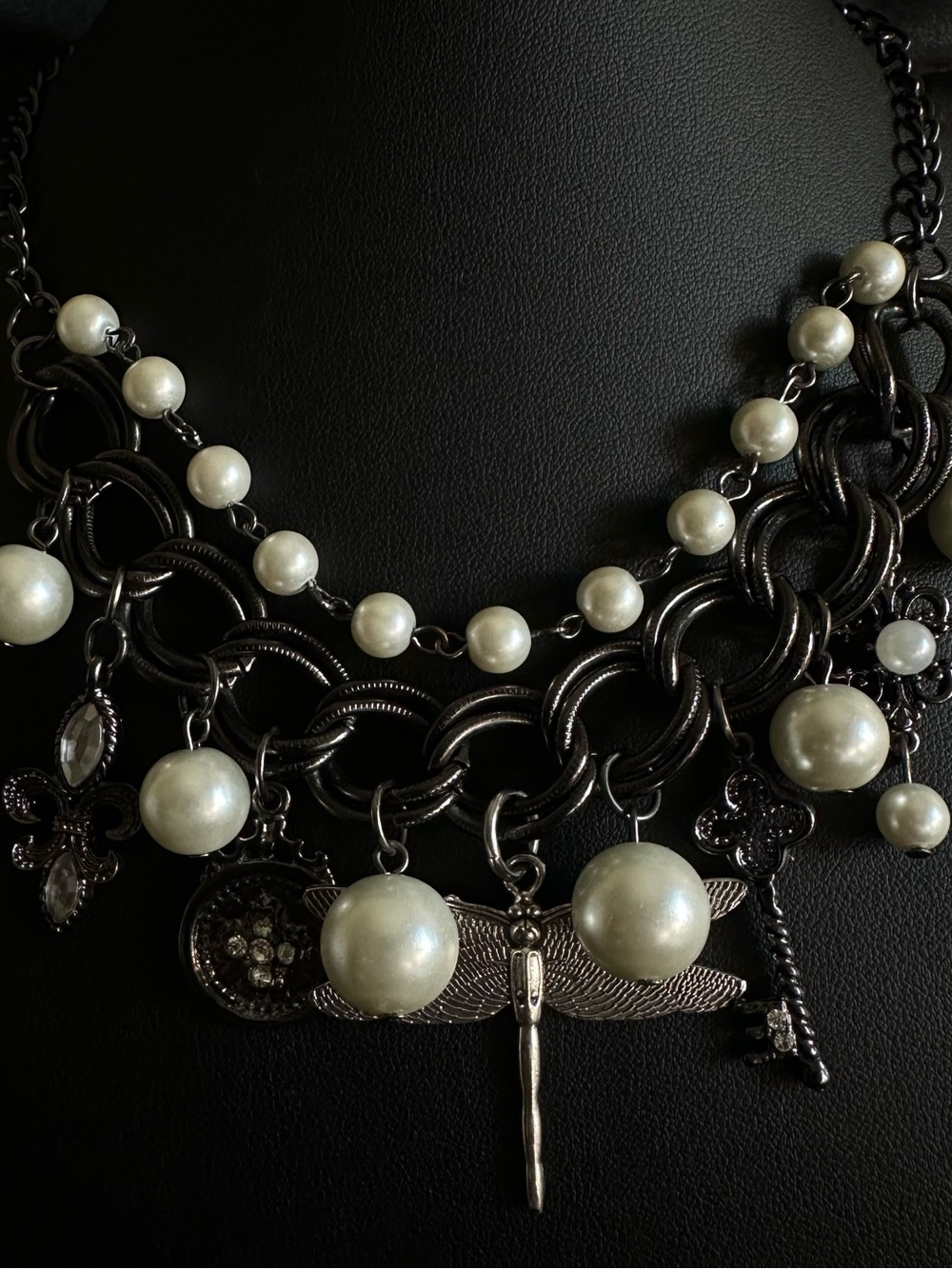 Dark Romantic Chain Charm Necklace
